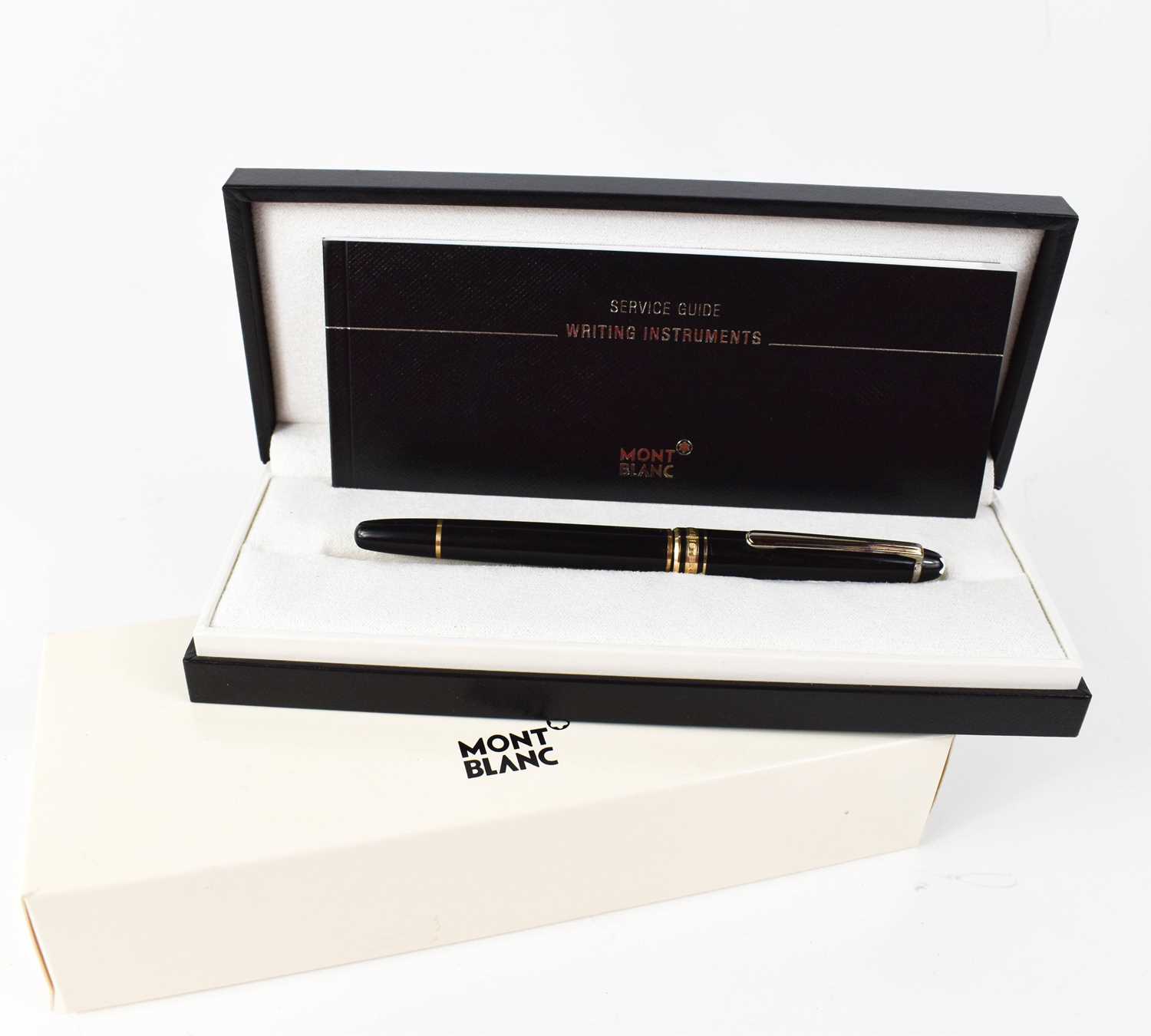 Lot 283 - A Montblanc Meisterstuck gold coated fountain...