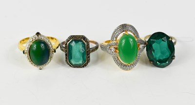 Lot 98 - A group of four vintage costume jewellery...