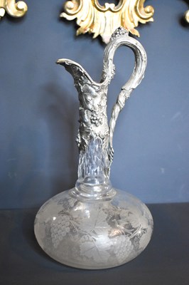 Lot 290 - A fine 19th century silver mounted claret jug,...