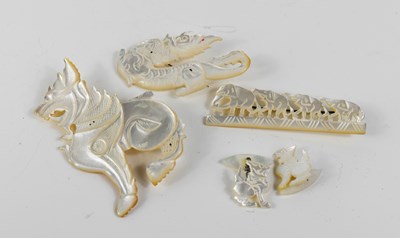 Lot 169 - A group of Chinese mother of pearl brooches,...