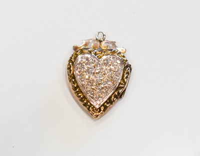 Lot 194 - A 9ct gold Victorian style heart shaped locket...