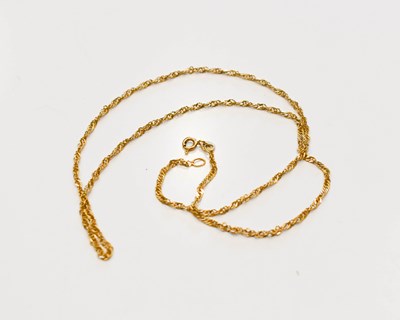 Lot 132 - An 18ct gold twist curb link necklace, 50cm...