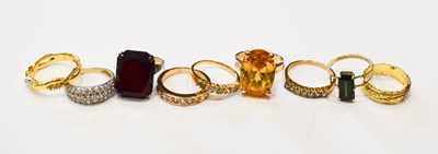 Lot 110 - A group of jewellery including two rings...
