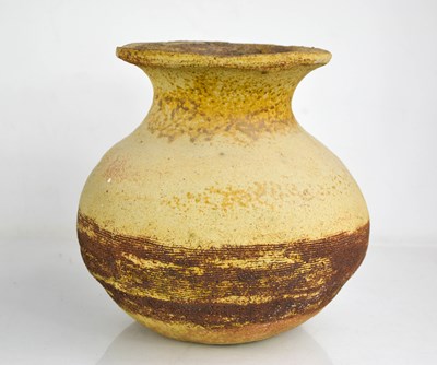 Lot 136 - A Studio pottery jar, incised EGK to the base.