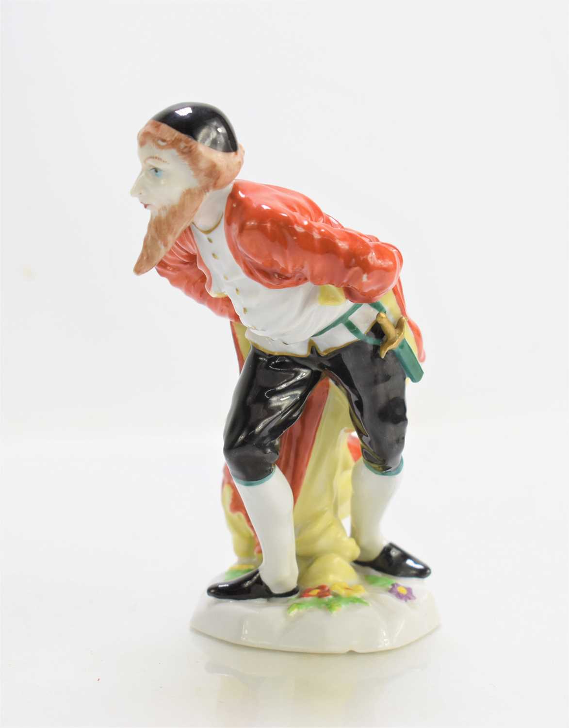 Lot 240 - A 19th century Capodimonte figure of a Jewish...