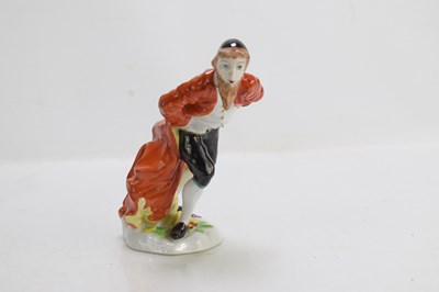 Lot 240 - A 19th century Capodimonte figure of a Jewish...