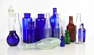 Lot 34 - A group of apothecary bottles to include F.M...