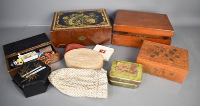 Lot 82 - A group of collectable boxes and writing...