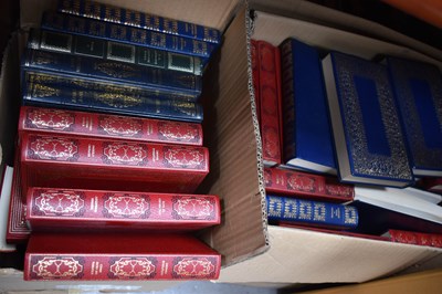 Lot 324 - A large quantity of leather bound books to...