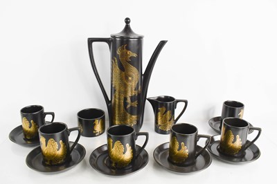 Lot 236 - A Portmerion coffee set in the phoenix pattern.