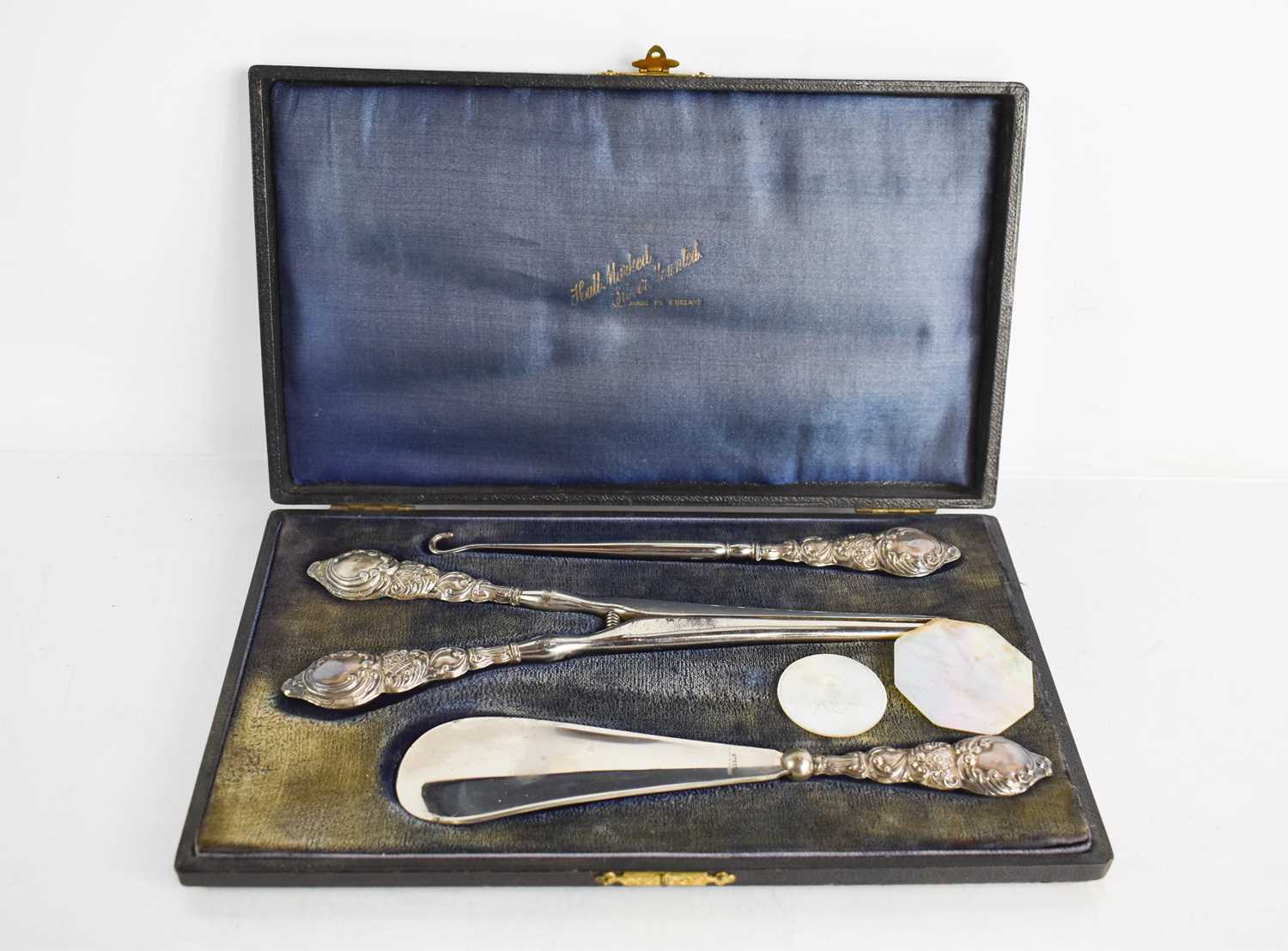 Lot 53 - A silver handled dressing set comprising...