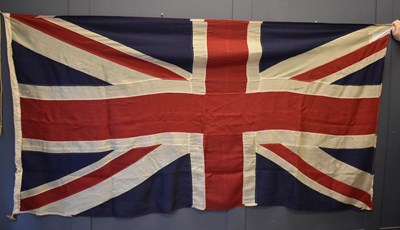 Lot 362 - A vintage linen Union flag of separate panels...