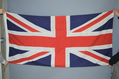 Lot 361 - A vintage linen Union flag of separate panels...