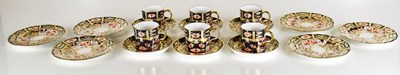 Lot 167 - A set of six Royal Crown Derby Imari coffee...