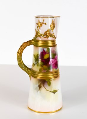 Lot 188 - A Royal Worcester tapering jug with bamboo...