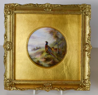 Lot 284 - A Royal Worcester porcelain plaque, painted...