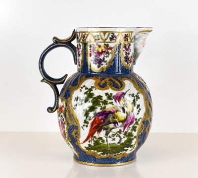 Lot 200 - An 19th century Worcester water jug painted...