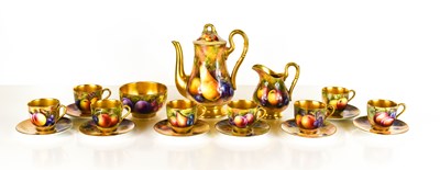 Lot 214 - A fine Royal Worcester eight piece coffee set...