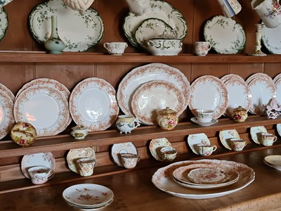 Lot 147 - A large quantity of Victorian dinnerware, to...