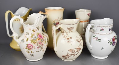 Lot 255 - A group of Victorian and later water jugs.