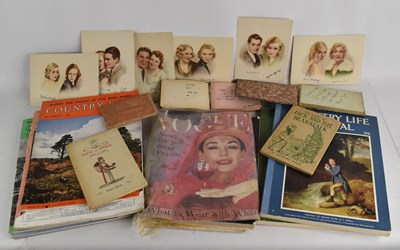 Lot 384 - Two autograph books, a 1957 Vogue, a 1963...