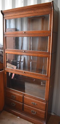 Lot 538 - A Globe Warnike style glazed cabinet composed...