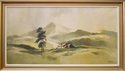 Lot 530 - Weston (20th century): mountain landscape with...