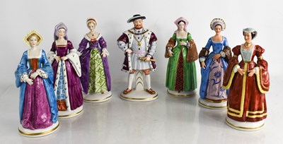 Lot 130 - A set of Sitzendorf figures representing Henry...
