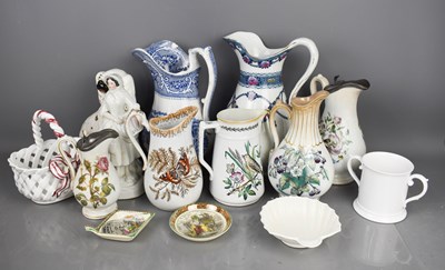 Lot 243 - A selection of Victorian and later water jugs,...