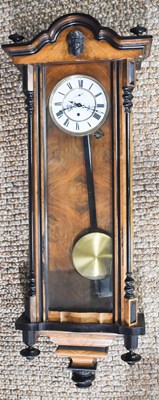 Lot 80 - A 19th century mahogany Vienna wall clock,...
