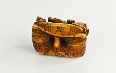 Lot 2 - A late 19th century Japanese carved ivory...