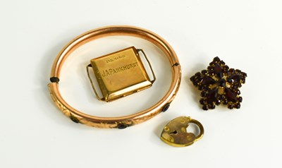Lot 44 - An Art Deco, 9ct gold watch case, Sylvain...