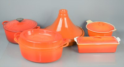 Lot 196 - Four Le Creuset cast iron cooking pots to...