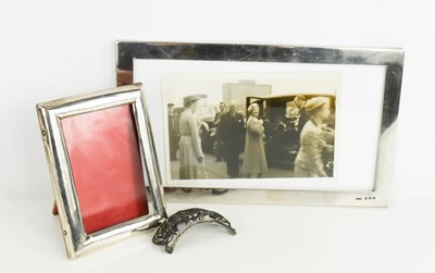 Lot 195 - A Victorian silver photograph frame, with...