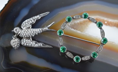Lot 12 - Two mid 20th century vintage brooches,...
