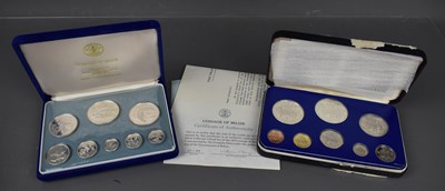 Lot 189 - A Belize sterling silver collectors proof set...