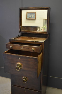 Lot 662 - A George IV mahogany military travelling /...