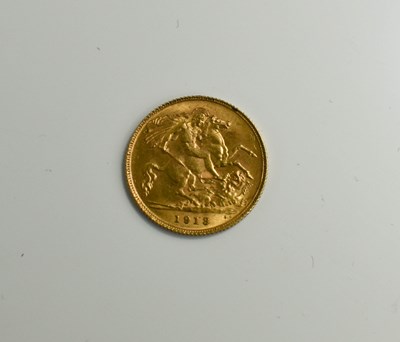 Lot 194 - A George V 1913 gold half sovereign.