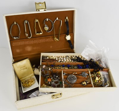 Lot 68 - A jewellery box containing antique and vintage...