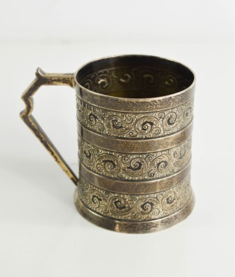 Lot 204 - A 19th century silver christening tankard,...