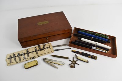 Lot 88 - A group of vintage pens, nibs, mother of pearl...