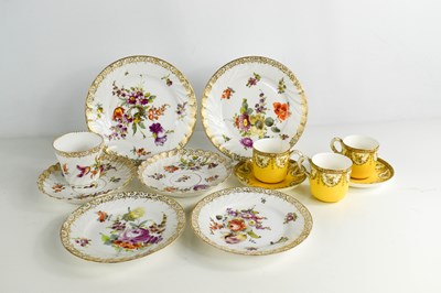 Lot 45 - Two Royal Worcester coffee cans and saucers...