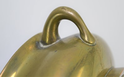 Lot 6 - A Chinese bronze censer with twin handles and...