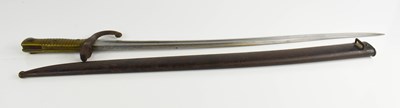 Lot 294 - A French M1866 chassepot bayonet and scabbard,...