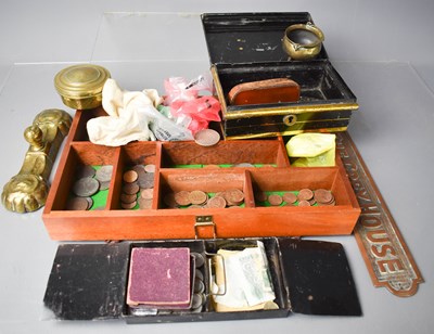 Lot 246 - A display case containing coins to include...