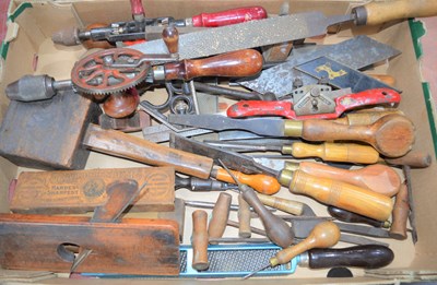 Lot 345 - A group of antique woodworking tools...