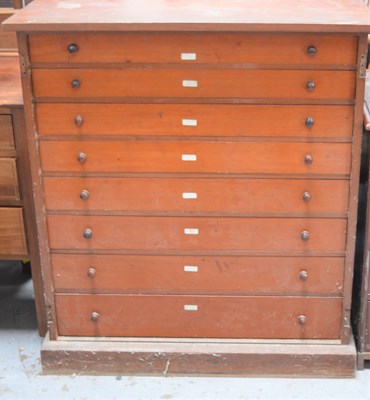 Lot 403 - An early 20th century mahogany architect chest...