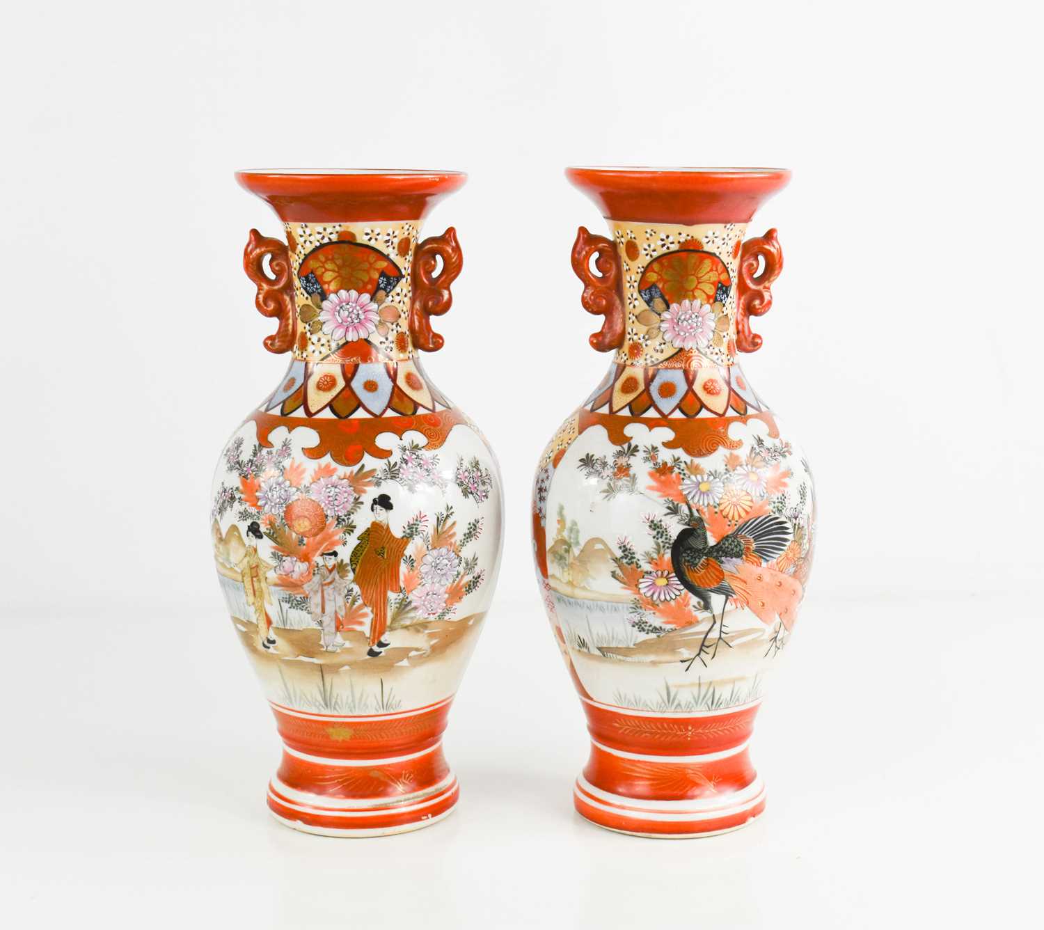 Lot 23 - A pair of Japanese early 20th century Satsuma...