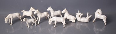 Lot 49 - A group of Chinese miniature porcelain horses.