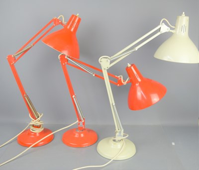 Lot 274 - Three vintage mid-century anglepoise lamps...